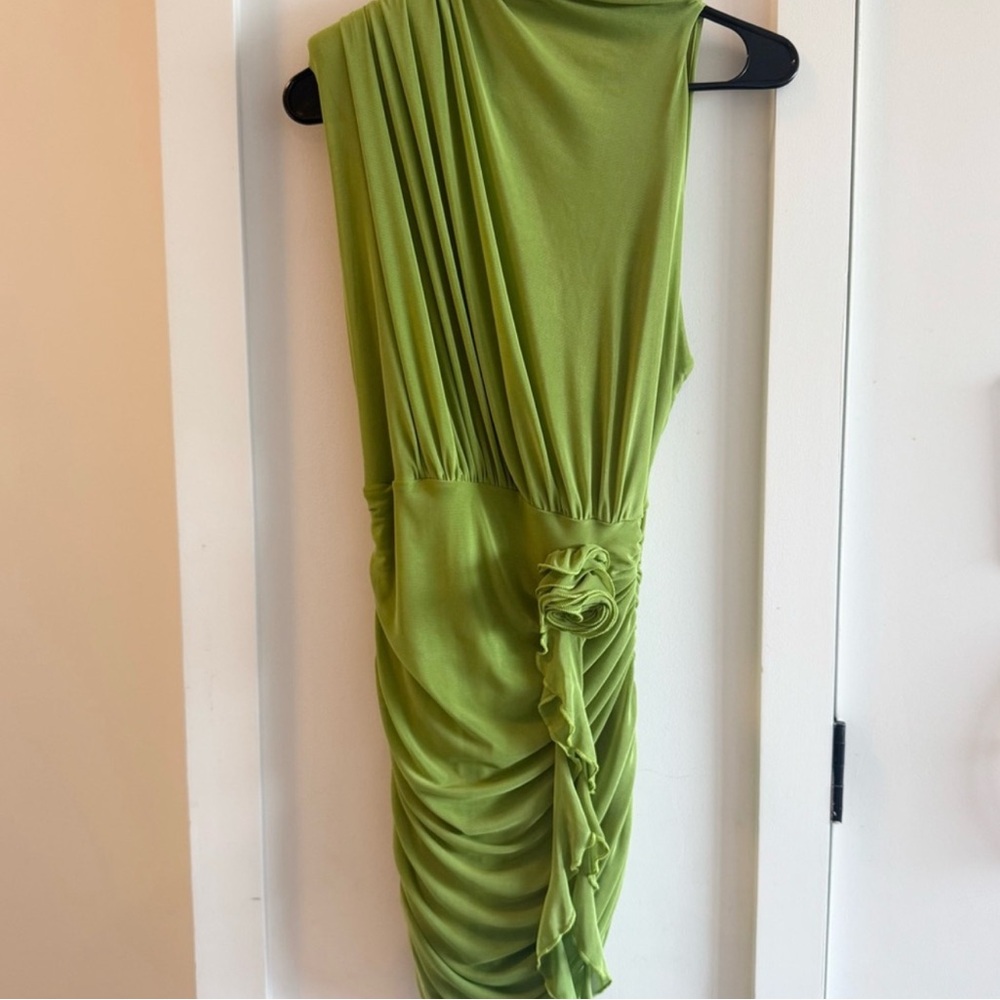 Elegant Green Draped Dress